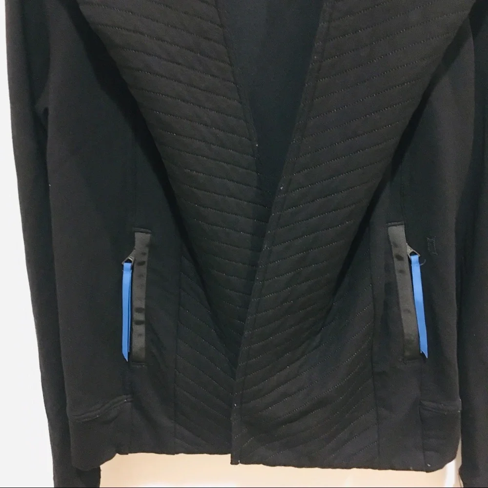 Kit & Ace Ella Wrap Jacket Black Quilted Down Fill